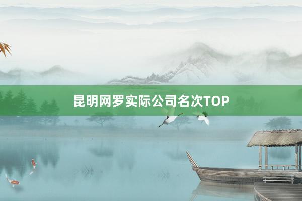昆明网罗实际公司名次TOP